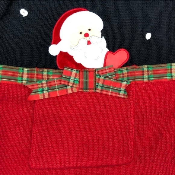 NEW Designers Originals Christmas Sweater Santa Snowman Cardigan Size XL - Picture 5 of 7